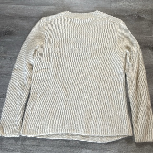 Tory Burch Cream Sweater with Gray Logo - Picture 5 of 8